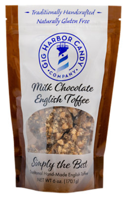 Gig Harbor Candy Toffee Milk Chocolate English - 7 Oz - Image 1