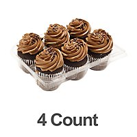 Bakery Cupcake Chocolate With Buttercream 4 Count - Each - Image 1