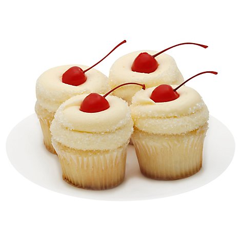 Bakery Cupcake White With Buttercream 4 Count - Each