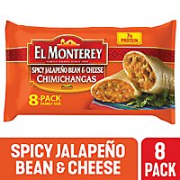 El Monterey Spicy Jalapeno Bean & Cheese Chimichangas Family Size 8 Count - 32 Oz - Image 1