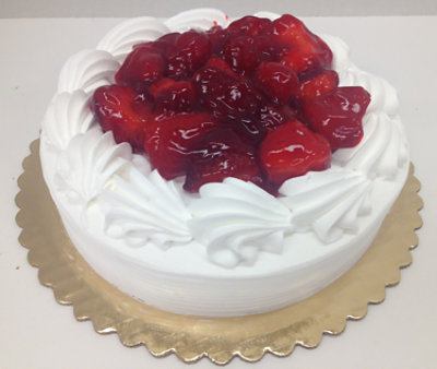 Bakery Cake Strawberry Boston Fresh White - Each