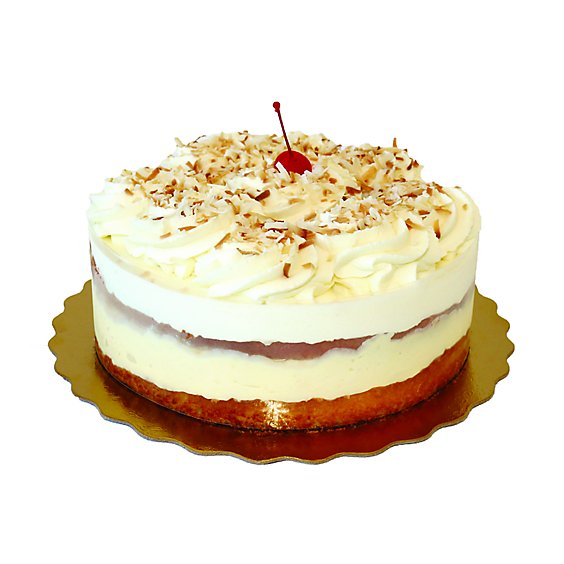 Bakery Cake 8 Inch 1 Layer Coconut With White Icing - Each
