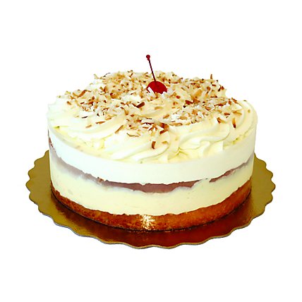 Bakery Cake 8 Inch 1 Layer Coconut With White Icing - Each - Image 1