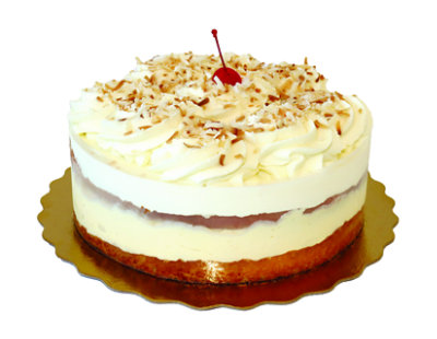 Bakery Cake 8 Inch 1 Layer Coconut With White Icing - Each - Image 1