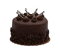 Bakery Cake 8 Inch 2 Layer Celebration Chocolate With Chocolate Whip - Each