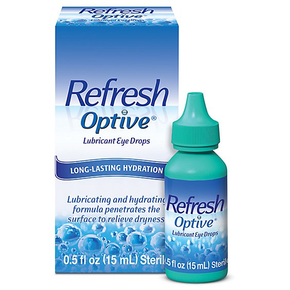 Refresh Optive Preserved Tears Lubricant Eye Drops - 0.5 Fl. Oz.