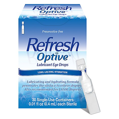 Refresh Optive Non Preserved Tears Lubricant Eye Drops 30 Count - 0.01 Fl. Oz.