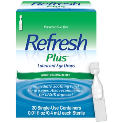 Refresh Plus Non Preserved Tears Lubricant Eye Drops - 30-0.01 Fl. Oz. - Image 1