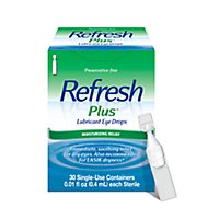 Refresh Plus Non Preserved Tears Lubricant Eye Drops - 30-0.01 Fl. Oz. - Image 1