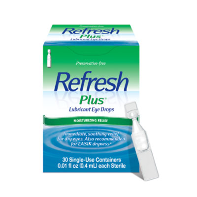 Refresh Plus Moisturizing Relief Single Use Lubricant Eye Drops  - 30-0.01 Fl. Oz.