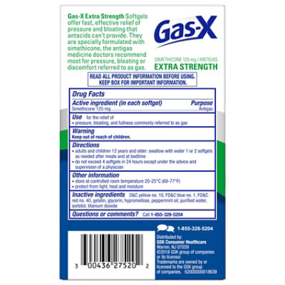 Gas X Softgels Extra Strength - 20 Count - Image 6