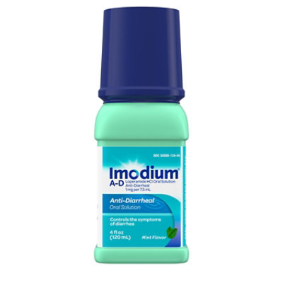 Imodium Anti‑Diarrheal Liquid Mint Oral Solution - 4 Fl. Oz. - Image 1