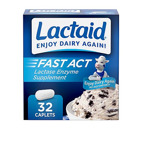 Lactaid Fast Act Caplets - 32 Count