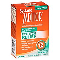 ZADITOR Eye Drops Antihistamine Original Prescription Strength Eye Itch Relief - 2-0.17 Fl. Oz. - Image 1