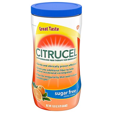 Citrucel Sugar Free Orange Fiber Therapy Laxative - 16.9 Oz