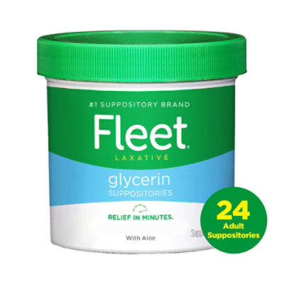 Fleet Glycerin Suppositories Adult - 24 Count - Image 1