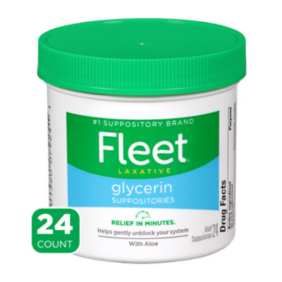  Fleet Glycerin Suppositories Adult - 24 Count 