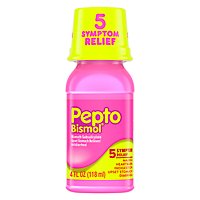 Pepto-Bismol 5 Symptom Relief Anti Diarrhea Liquid Syrup - 4 Fl. Oz. - Image 1