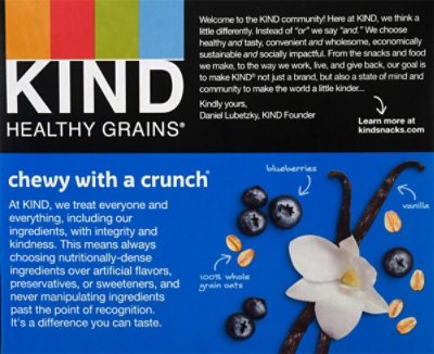 KIND Healthy Grains Granola Bars Vanilla Blueberry - 5-1.2 Oz - Image 6