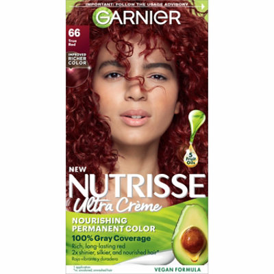 Garnier Nutrisse 66 True Red Pomegranate Nourishing Hair Color Creme Kit - Each - Image 2