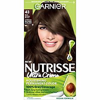 Garnier Nutrisse Nourishing Color Creme Dark Golden Brown 43 - Each - Image 2