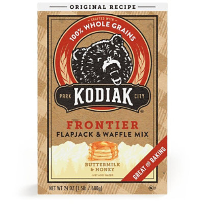 Kodiak Cakes Flapjack and Waffle Mix Frontier Buttermilk & Honey - 24 Oz -  Albertsons