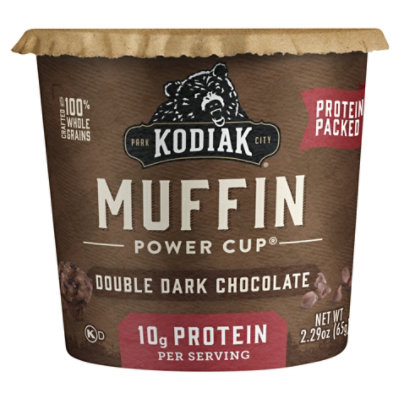 Kodiak Double Dark Chocolate Muffin Power Cup - 2.36 Oz - Image 1