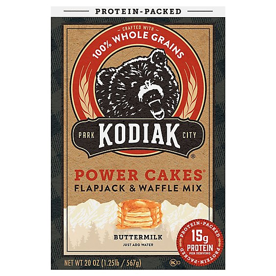 Kodiak Cakes Power Cakes Flapjack & Waffle Mix Protein Packed Buttermilk - 20 Oz