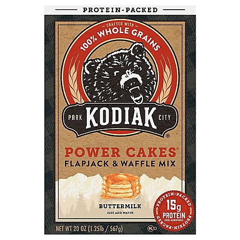 Kodiak Cakes Power Cakes Flapjack & Waffle Mix Protein Packed Buttermilk - 20 Oz
