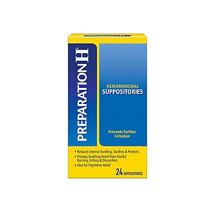 Preparation H Hemorrhoid Treatment Suppositories Burning Itching Discomfort Relief - 24 Count - Image 3