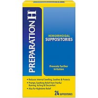 Preparation H Hemorrhoid Treatment Suppositories Burning Itching Discomfort Relief - 24 Count - Image 2