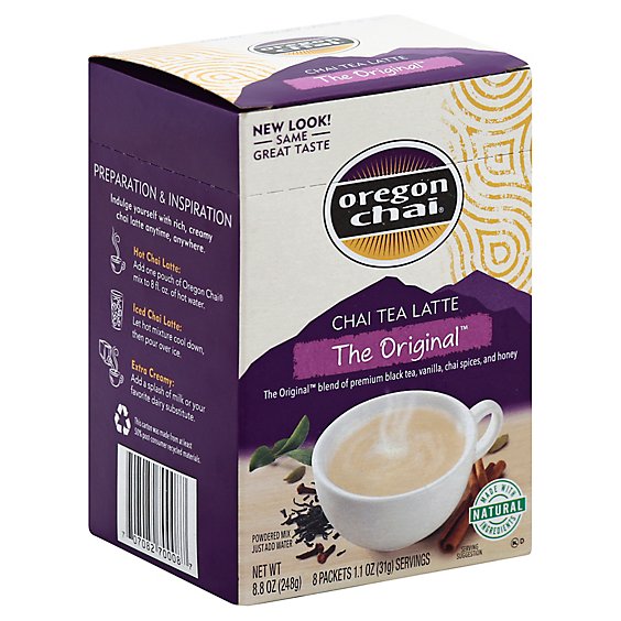 Oregon Chai Chai Tea Latte Powdered Mix The Original - 8-1.1 Oz