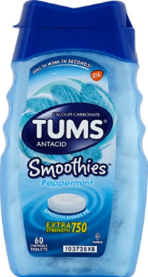 Tums Antacid Smoothies Dissolve Pprmnt - 60 Count - Image 2
