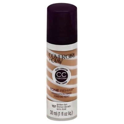 COVERGIRL + Olay Tone Rehab Foundation Color + Correction Golden Tan 157 - 1 Fl. Oz.