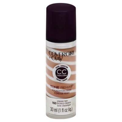 COVERGIRL + Olay Tone Rehab Foundation Color + Correction Classic Tan 160 - 1 Fl. Oz. - Image 1