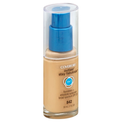 COVERGIRL Outlast Stay Fabulous Foundation + Sunscreen 3 in 1 SPF 20 Mediuml Beige 842 - 1 Fl. Oz.