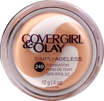 COVERGIRL + Olay Simply Ageless Foundation + Sunscreen SPF 22 Natural Beige 245 - 0.4 Oz - Image 2