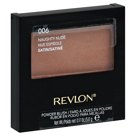 Revlon Powder Blush With Brush Naughty Nude 006 - 0.17 Oz