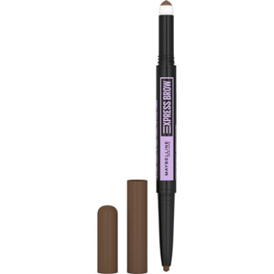 Maybelline Express Brow 2-In-1 Pencil and Powder Eyebrow Makeup Medium Brown - 0.02 Oz - Image 1