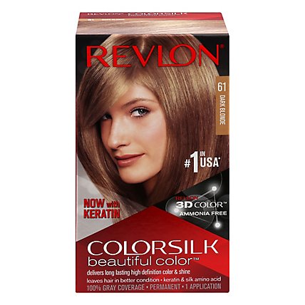Revlon ColorSilk Beautiful Color Permanent Color Dark Blonde 61 - Each - Image 3