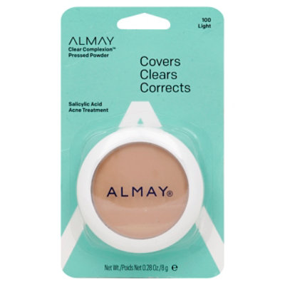 Almay Pressed Powder Clear Complexion Oily Skin Light 100 - 0.35 Oz - Image 1