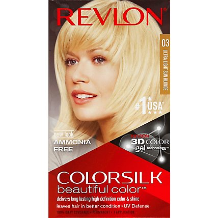 Revlon ColorSilk Beautiful Color Permanent Color Ultra Light Sun Blonde 03 - Each - Image 2