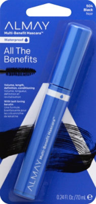 Almay One Coat Mascara Waterproof Multi-Benefit Black 504 - 0.24 Fl. Oz. - Image 2