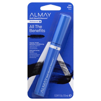 Almay One Coat Mascara Waterproof Multi-Benefit Black 504 - 0.24 Fl. Oz.
