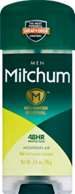 Mitchum Anti-Perspirant & Deodorant For Men Gel Mountain Air - 3.4 Oz - Image 2