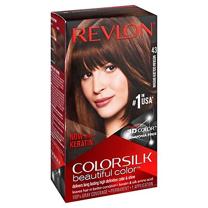 Revlon Colorsilk Medium Golden Brown Hair Color - Each - Image 1