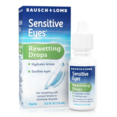 Sensitive Eyes Rewetting Drops for Soft Contact Lenses Hydrating and Soothing - 0.5 Fl. Oz. - Image 1