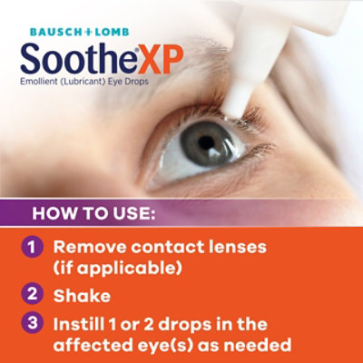 Soothe XP Eye Drops for Dry Eyes Xtra Protection Sterile Lubricating Eye Drops - 0.5 Fl. Oz. - Image 3