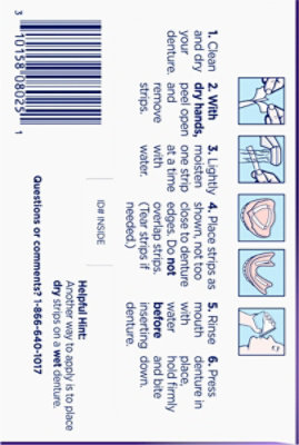 Poligrip Denture Adhesive Strips Comfort Seal - 40 Count - Image 5