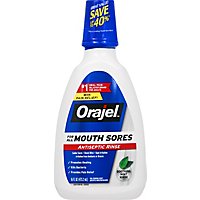 Orajel Antiseptic Rinse For All Mouth Sores Promotes Healing Mint - 16 Fl. Oz. - Image 2